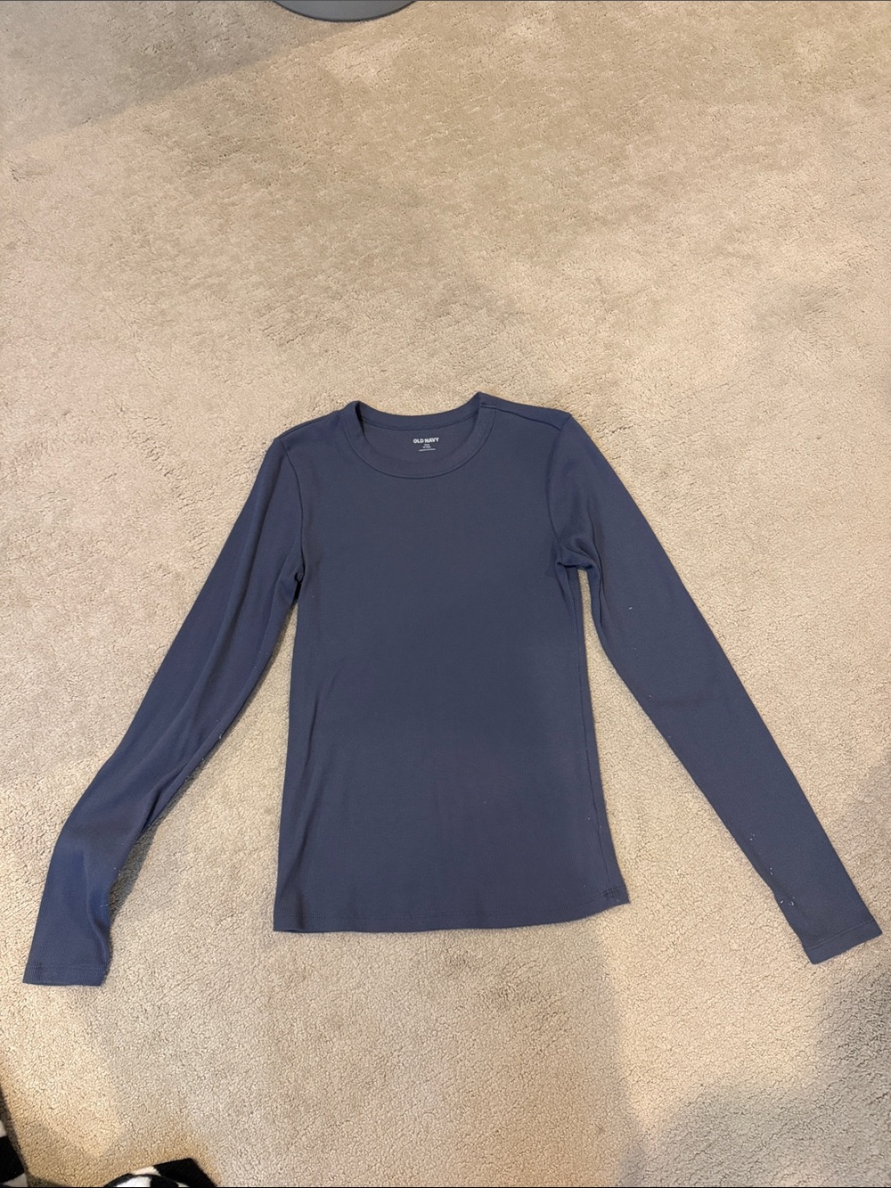Old Navy Women's Navy Long Sleeve Crewneck Tee